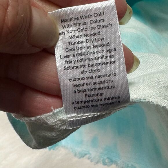 VENUS Blue and White Tie Front Camisole - Picture 10 of 11